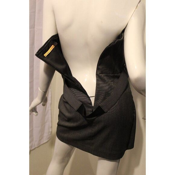 ALICE +‎ OLIVIA Dress Gray Strapless Pleated Party Dress Size 6 - Picture 7 of 8